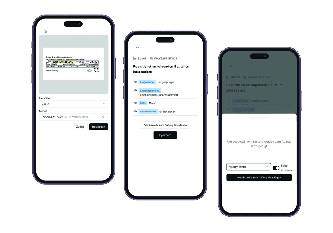 Repartly Recycling App preview